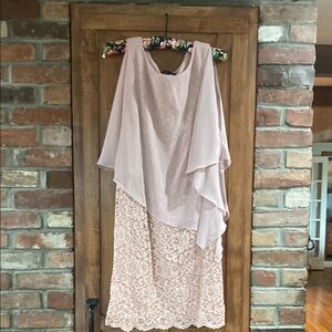 Elegant Pink Layered Dress